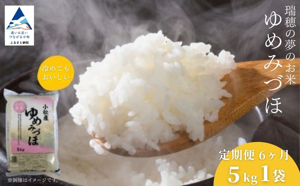 【先行予約】【定期便】令和8年産 小松産 ゆめみづほ 精米 5kg×6ヶ月（毎月） 米 お米｜石川県 小松市 ＪＡ小松市