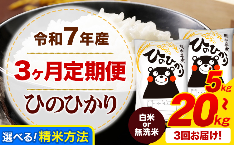【3ヶ月定期便】令和7年産  無洗米 も選べる ひのひかり 定期便あり 5kg - 20kg 《お申込み翌月から出荷》