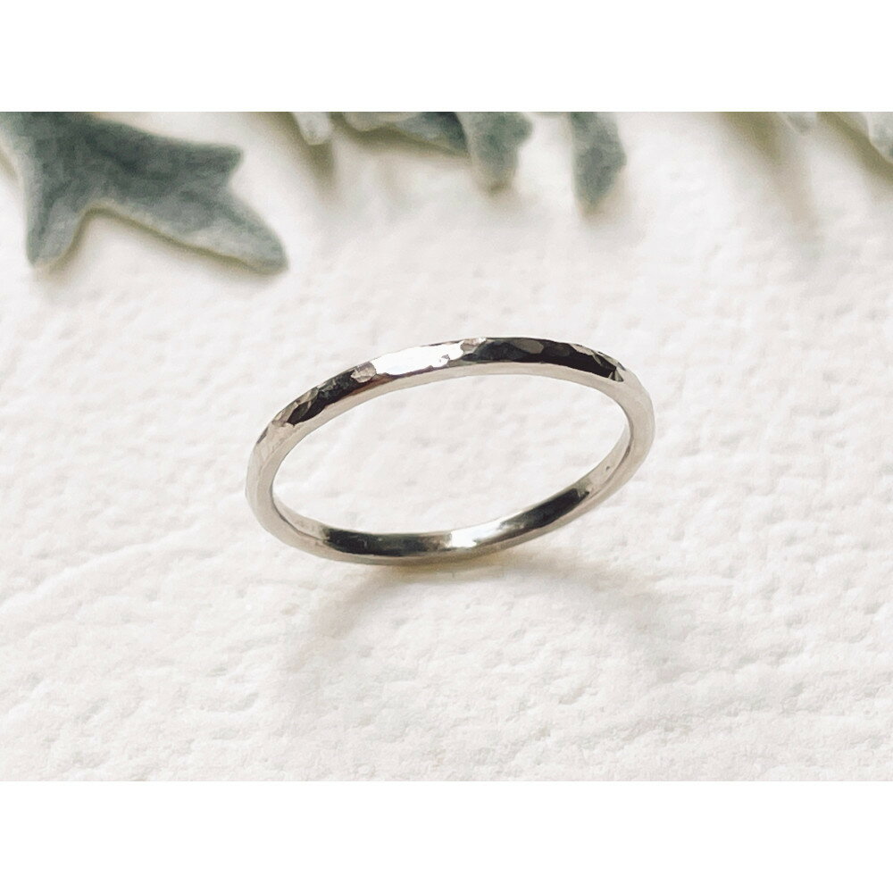 【ふるさと納税】プラチナ 丸つち目 厚リング（ハンドメイド）【サイズ：11号～18号】 | アクセ ファッション 人気 おすすめ 送料無料