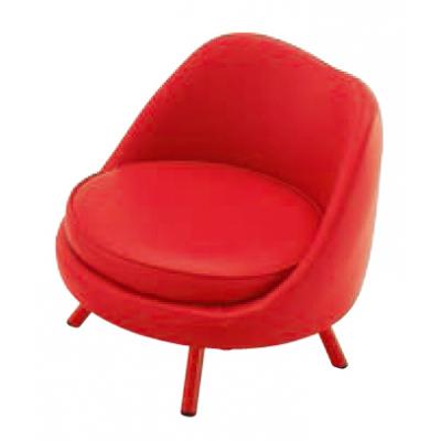 ふるさと納税 八尾市 QUONチェア ラッテ カラー5色(子供用椅子/ローチェア/リビング)レッド×レッド(G128)