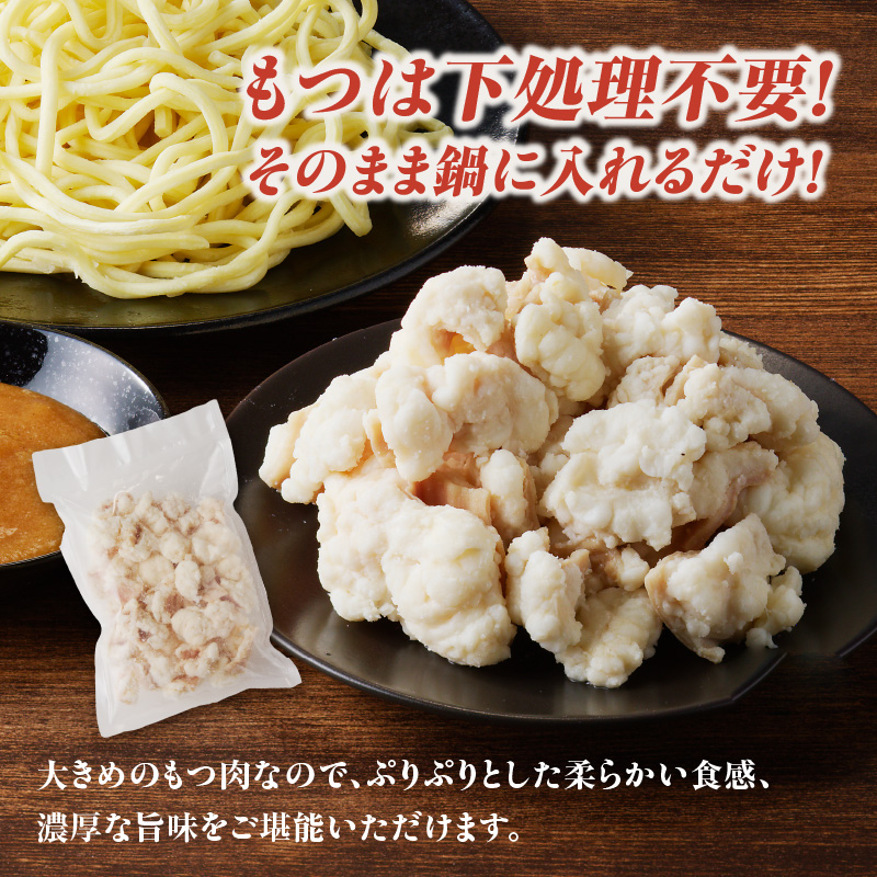 製麺所特製のシメのちゃんぽん麺を味わう！旨塩もつ鍋セット　3〜4人前