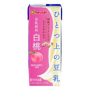 ひとつ上の豆乳　豆乳飲料　白桃　200ml×24本【1617342】