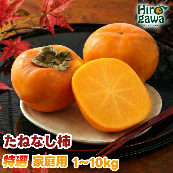 【ふるさと納税】 たねなし柿 1kg ～ 10kg 厳選 家庭用 / 柿 刀根早生 平核無柿 富有柿 ※2026年9月下旬から11月上旬に順次発送 ※北海道・沖縄・離島への配送不可 //hokaf