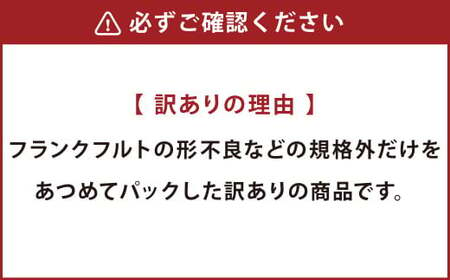 【訳あり】 フランクフルト 冷凍 4袋 合計2kg 500g×4袋 豚 牛 燻製 粗挽き肉 規格外特定原材料7品目不使用 増量材不使用 天然羊腸使用 バーベキュー 鍋 送料無料