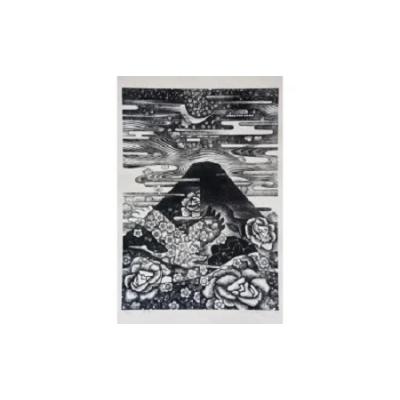 ふるさと納税 境町 【数量限定】【木版画家・冨張廣司】花香る(40cm×28cm・額付)