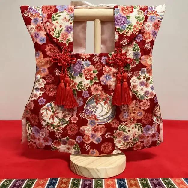 【2.赤色系（桜・牡丹・紅葉）】【選べる8色】ベビーお祝い着(被布)