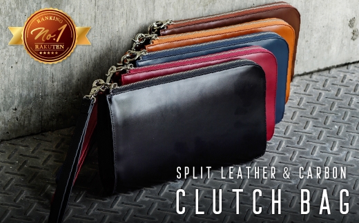 コードバン調/ダークブラウン MURA クラッチバッグ メンズ 結婚式 レザー 革 本革 牛革 コードバン調 カーボンレザー 人気 ギフト 男性 紳士用 プレゼント スリム 小さめ コンパクト ラウンドファスナー クラッチ セカンドバッグ フォーマル バッグ 25000円 2万5千円 岐阜県 大垣市