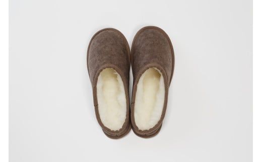 羊毛で暖かい「メリノン」スリッパ（ブラウン・M）| 羊毛 ウール 洗えるウール タクトコーポレーション 埼玉県 横瀬町