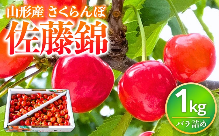 
                  山形県産 さくらんぼ 佐藤錦 1kg バラ詰め FY26-073
                
