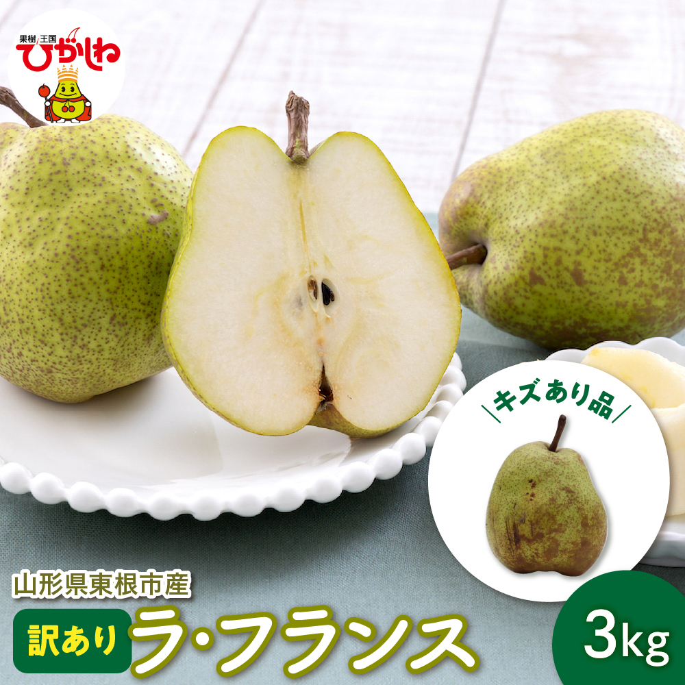 【令和8年産 先行予約】山形 ラ・フランス 家庭用（訳あり）3kg 山形県 東根市 鈴木農園提供 hi069-019