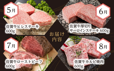 【定期便12回】厳選 佐賀牛 食べ比べ 毎月お届け 月替り 佐賀牛定期便 全12回 _i-6