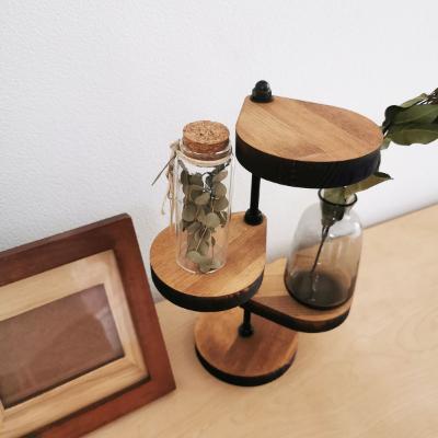 ふるさと納税 守口市 小さなしずくのスタンドシェルフ 3段タイプ 360度回転　植木 花台/プランタースタンド ブラウン |  | 02