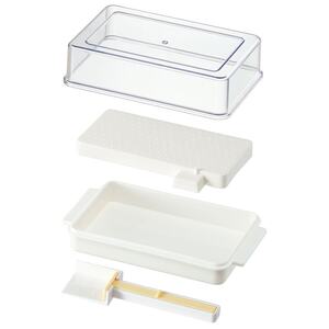 バターカッター付き バターケース カット バターカッター 簡単 便利 日本製 スケーター skater KBTC1 定量カッティングガイド付き プレゼント バターカット 保存 製菓 〈スケーター株式会