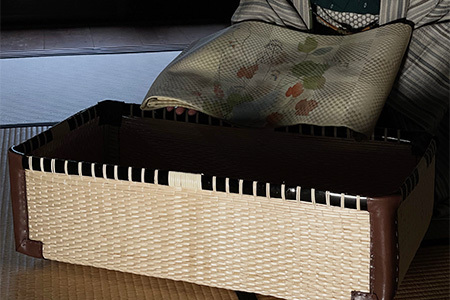 【伝統工芸品】柳行李「黒縁角革永尺行李」 / 豊岡杞柳細工 収納 ハンドメイド