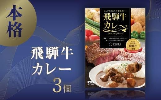 本格飛騨牛レトルトカレー 230g×3個 | 飛騨牛 レトルトカレー 贅沢 カレー 本格 中辛 ビーフカレー 便利 簡単調理 高山市 高山フローラ EY003