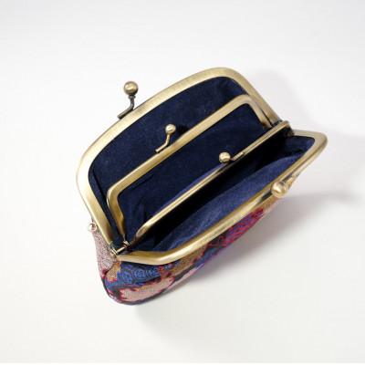 ふるさと納税 与謝野町 4.0寸親子がま口　小紋柄(黒) |  | 01