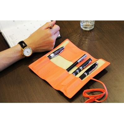 ふるさと納税 香芝市 こだわりの逸品「6本収納ロールペンケース」<ピンク>