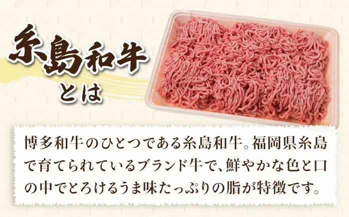 【全6回定期便】糸島和牛 糸島豚 合挽ミンチ 500g×2p×6回 計6kg 糸島ミートデリ工房 [ACA258]
