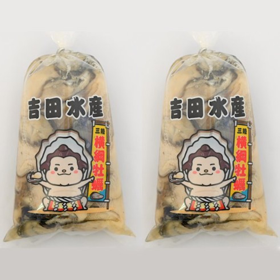 ＜横綱牡蠣の吉田水産＞むき身牡蠣 加熱用 Mサイズ 600g(300g×2)