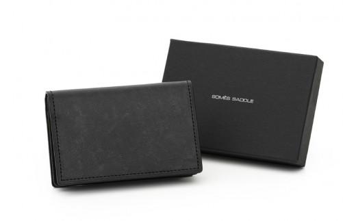 SOMES 名刺入れ (ブラック) WF-15 [ソメスサドル 北海道 砂川市 12260676-a] ソメス カードケース カード メンズ レディース 本革 革 革製品 レザー シンプル 黒 ブラッ