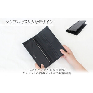 hide k 1896 ソフトカーボン ロングウォレット 長財布【ブラック】long wallet black 横19cm×縦9cm×マチ1.5cm メンズ財布 サイフ 札入れ カード コインケース 