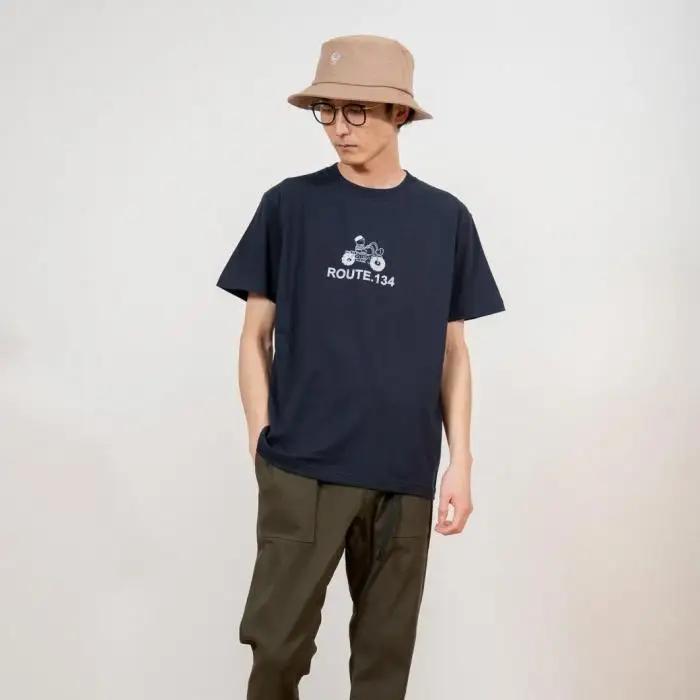 《0》【KEYMEMORY 鎌倉】ルート134イラストTシャツ NAVY