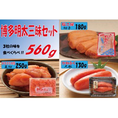 ふるさと納税 遠賀町 博多明太三昧セット560g(遠賀町)