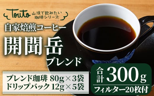 1856-1 【年内配送12月8日入金まで】《自家焙煎珈琲屋さんの作る山頂で飲みたい珈琲シリーズ》開聞岳ブレンドセット【珈琲 コーヒー 自家焙煎 オリジナル ギフト キャンプ アウトドア ドリップ 粉】