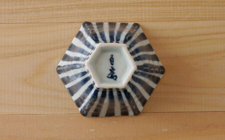 【波佐見焼】濃十草 六角小付（六角仙茶）5個セット 食器【陶もと】[PE46] 波佐見焼