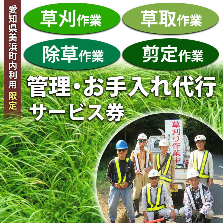 【ふるさと納税】＜愛知県美浜町内利用限定＞草刈 草取 除草 剪定 作業サービス券 3,000円分・10,000円分 管理 お手入れ 代行 サービス【シルバー人材センター】