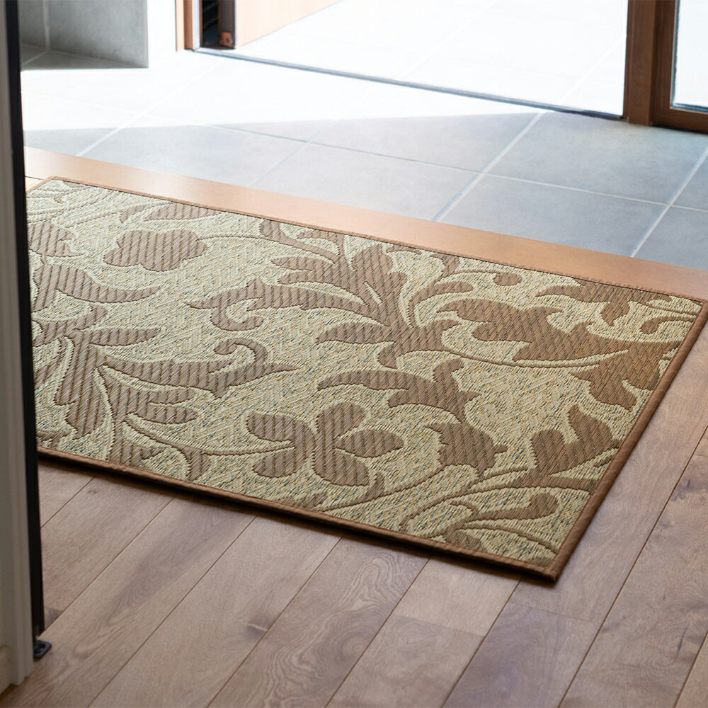 【ふるさと納税】＜選べるカラー・サイズ＞抗菌防臭・消臭 玄関マット ネム 1枚 BE（ベージュ） / BK（ブラック） 60cm×90cm / 70cm×120cm 室内マット カーペット 国産い草 いぐさ ござ インテリア 家具 日本製 福岡県 柳川市 送料無料