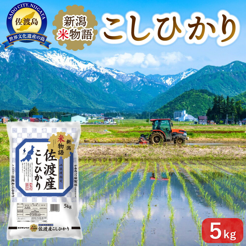 【ふるさと納税】米 コシヒカリ 佐渡産 ( 5kg／10kg／定期便 ) 米物語 | お米 こめ 白米 食品 人気 おすすめ 送料無料 お楽しみ コメ 精米 ご飯 ごはん 新潟 佐渡市