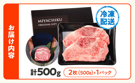 ≪肉質等級4等級以上≫宮崎牛ロースステーキ(計500g) 肉 牛 牛肉 焼肉 国産_T030-015【人気 肉 ギフト 肉 食品 肉 焼肉 肉 ステーキ 肉 BBQ 肉 贈り物 肉 送料無料 肉 プレ
