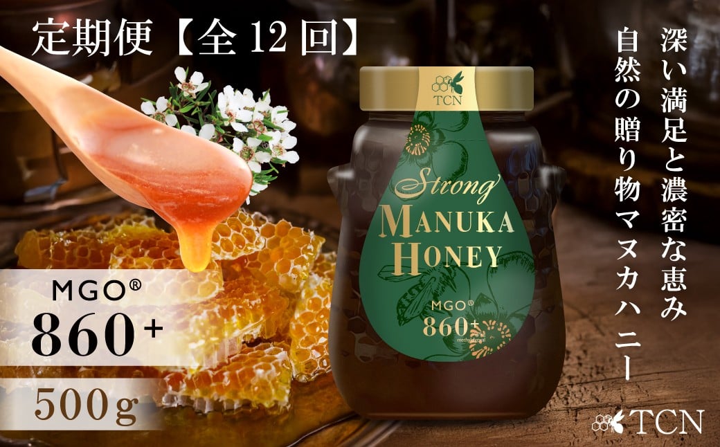 
                  【定期便全12回】マヌカハニー MGO860+ 500g ストロングマヌカハニー・T146
                