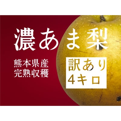 (訳あり品)濃あま梨4kg【配送不可地域：離島】【1481545】