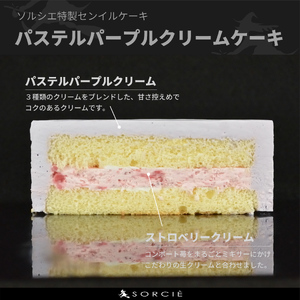 【着日指定可】誕生日ケーキ センイルケーキ 4号 直径13.5cm 2人～4人分 285g 【バースデー飾り付】【パステルパープル】 スイーツ ギフト | デザート ケーキ お菓子 洋菓子 冷凍 着日