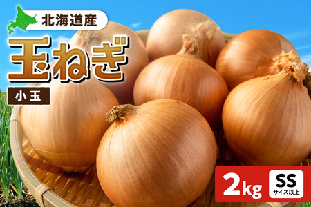 玉ねぎ 北海道産 小玉 2kg SSサイズ以上