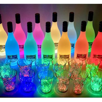 ふるさと納税 別府市 ボトルが7色に光るワインBigDipperロゼ12本&amp;光るグラスBacada!12個セット