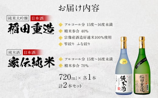 「純米大吟醸　 稲田重造」＋「家伝純米」セット