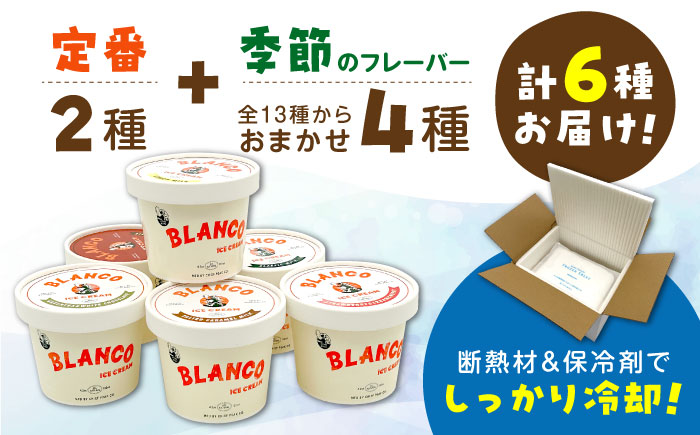 ハンドメイドアイスクリーム 食べ比べ 6個セット ( 6種 × 各1個 ) 詰め合わせ アイスクリーム 熊本 山都町 アイス【BLANCO ICE CREAM】[YCM001]