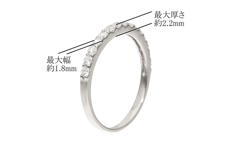 プラチナハーフエタニティリング　mk-435　CR-14