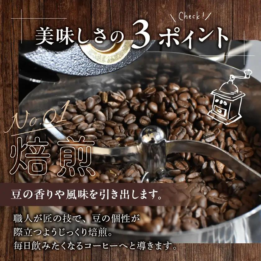 5回お届け!焙煎職人こだわりのコーヒー定期便【粉】250g 小分けパック(ジッパー・バルブ付) ※中深煎り※ポスト投函〔TLA5-3301〕_(都城市) 毎月