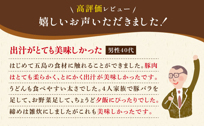 【全6回定期便】五島あご出汁しゃぶしゃぶ 五島うどん セット 4〜5人前【NEWパンドラ】 [PAD012]