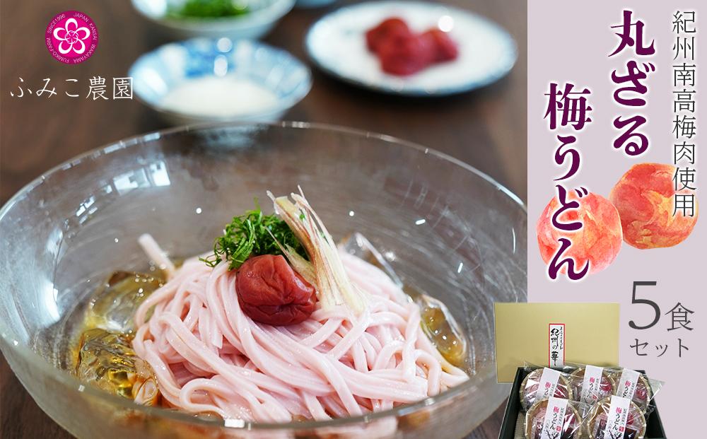 紀州南高梅肉使用　丸ざる梅うどん5食セット T135