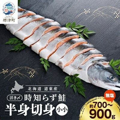 【ふるさと納税】北海道道東産　活き〆時知らず鮭半身切身(小小)約700-900g 北海道 人気 おすすめ さけ 天然【配送不可地域：離島】【1148427】