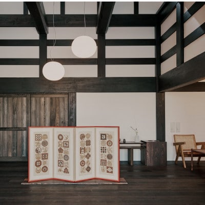 【楽土庵宿泊+越中いさみ太鼓見学付き】紙の部屋、夕朝食付き(富山イタリアン)ペア宿泊券