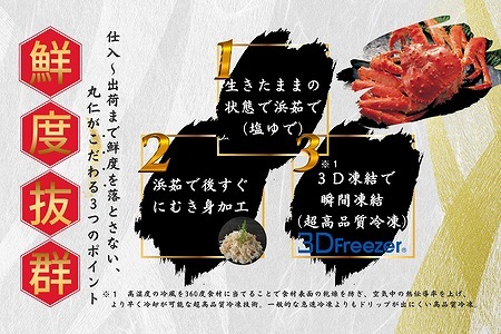 [12月21日決済分まで年内配送]タラバガニむき身フレーク200g×3P A-50022