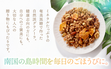 Amami フルーツ グラノーラ （ たんかん ） 約 200g 黒糖 保存料 無添加 A198-002 フルーツグラノーラ 加工食品 加工品 キャラメリゼ 島フルーツ 果物 果実 Plumeri C