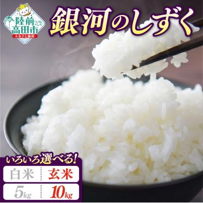 ふるさと納税 陸前高田市 先行受付 令和8年産 新米 銀河のしずく 10kg 玄米 米 お米 おにぎり お弁当 ブランド米