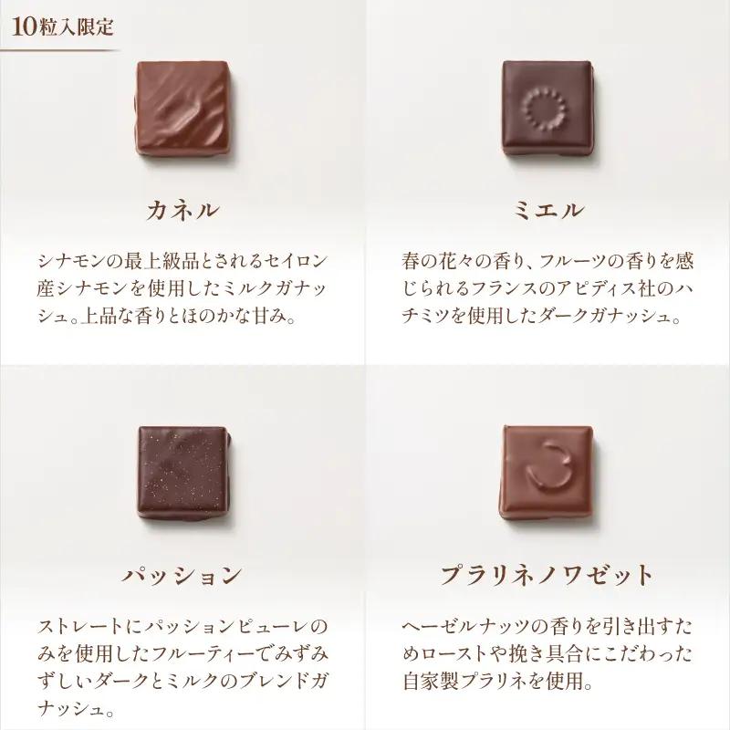 LIFENRI ボンボンショコラ 10粒入 スイーツ チョコ チョコレート ショコラ 詰め合わせ ギフト プレゼント 贈り物 贅沢 ご褒美_0062-004-se6
